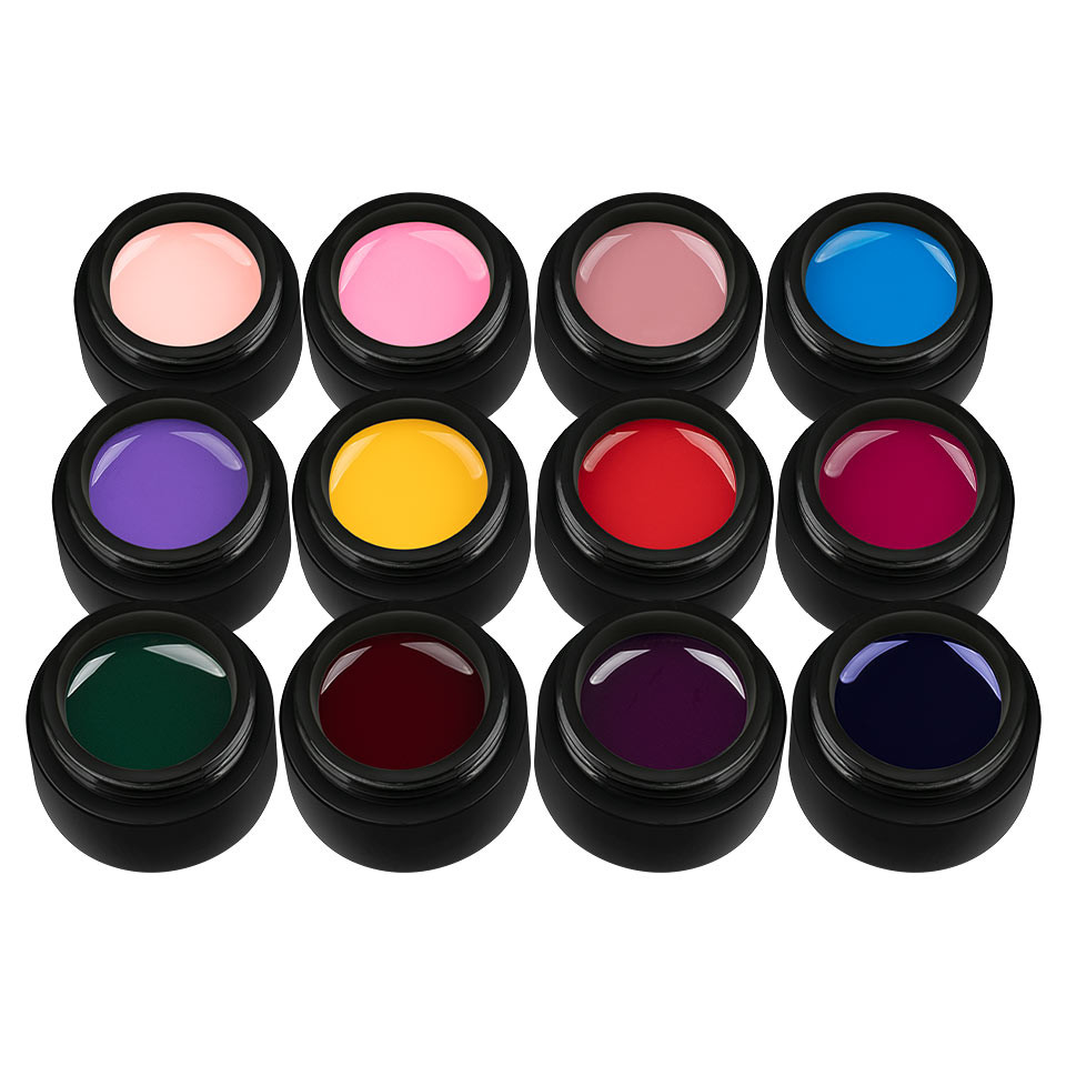 Set 12 Geluri UV Colorate Pure Colours Collection, SensoPRO Milano