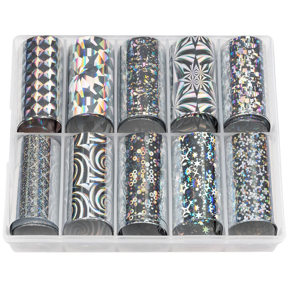 Set folii transfer luxorise silver opulence, 10 buc