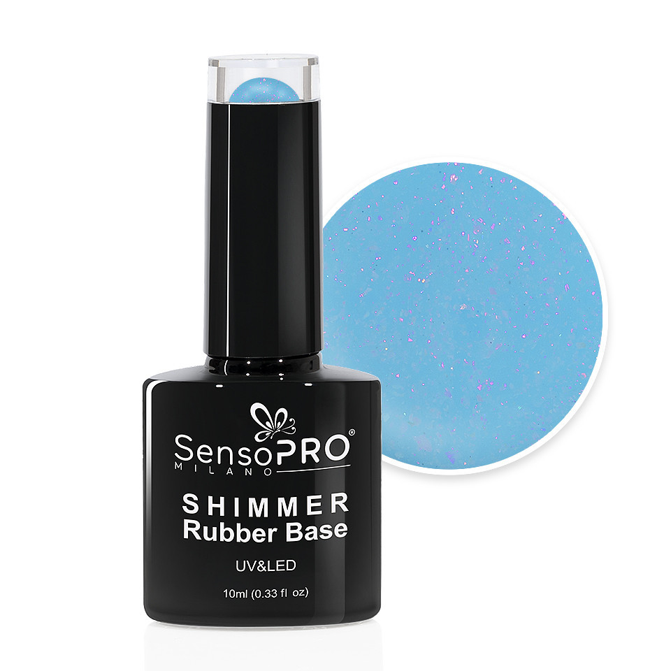 Shimmer Rubber Base SensoPRO Milano – #22 Blueberry Ice, 10ml