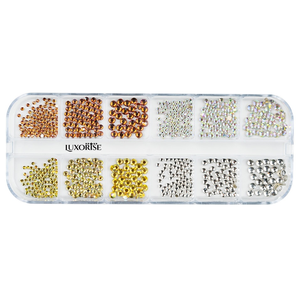 Strasuri Unghii LUXORISE, Crystal Castle, 12 modele – Strasuri Unghii LUXORISE Nail Art