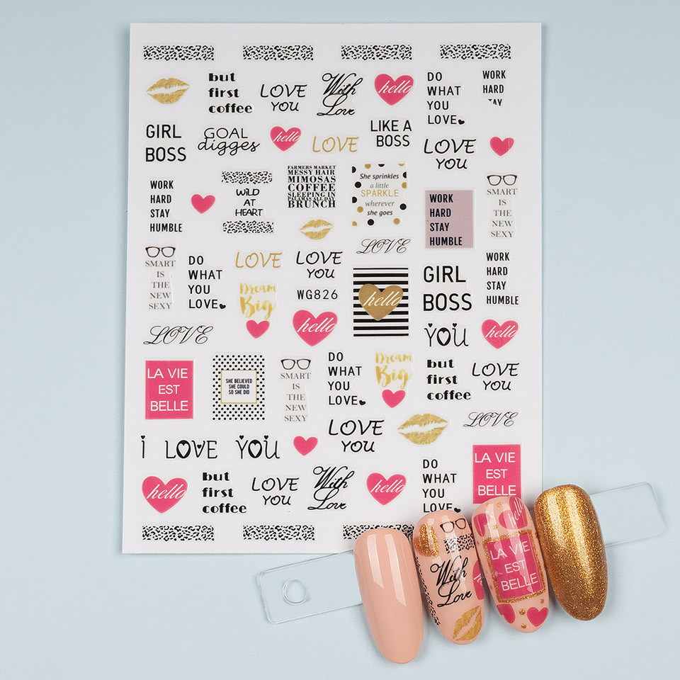 Abtibild Unghii SensoPRO Milano Love Queen, model WG826