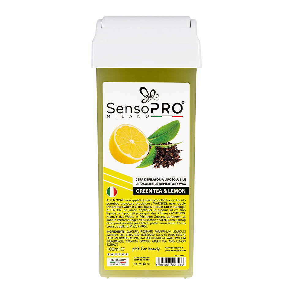 Ceara Epilat Unica Folosinta SensoPRO Italia, Rezerva Green Tea si Lemon 100 ml kitunghii.ro