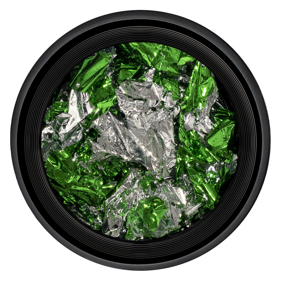 Foita Unghii LUXORISE – Unique Green & Silver #06 kitunghii.ro Foita Creponata Unghii