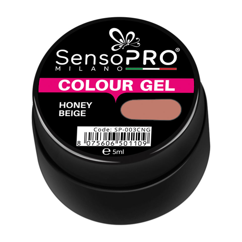 Gel UV Colorat Honey Beige 5ml, SensoPRO Milano
