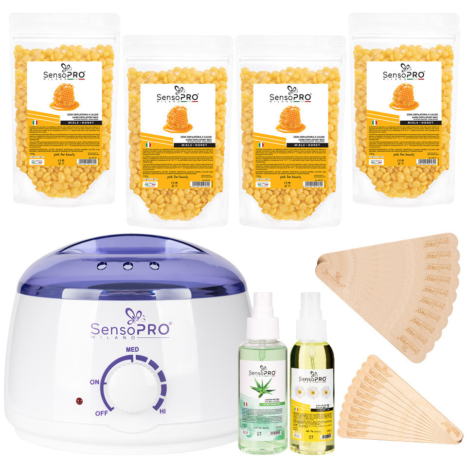 Kit Epilare Ceara Total Honey Skin, SensoPRO Milano kitunghii.ro imagine pret reduceri