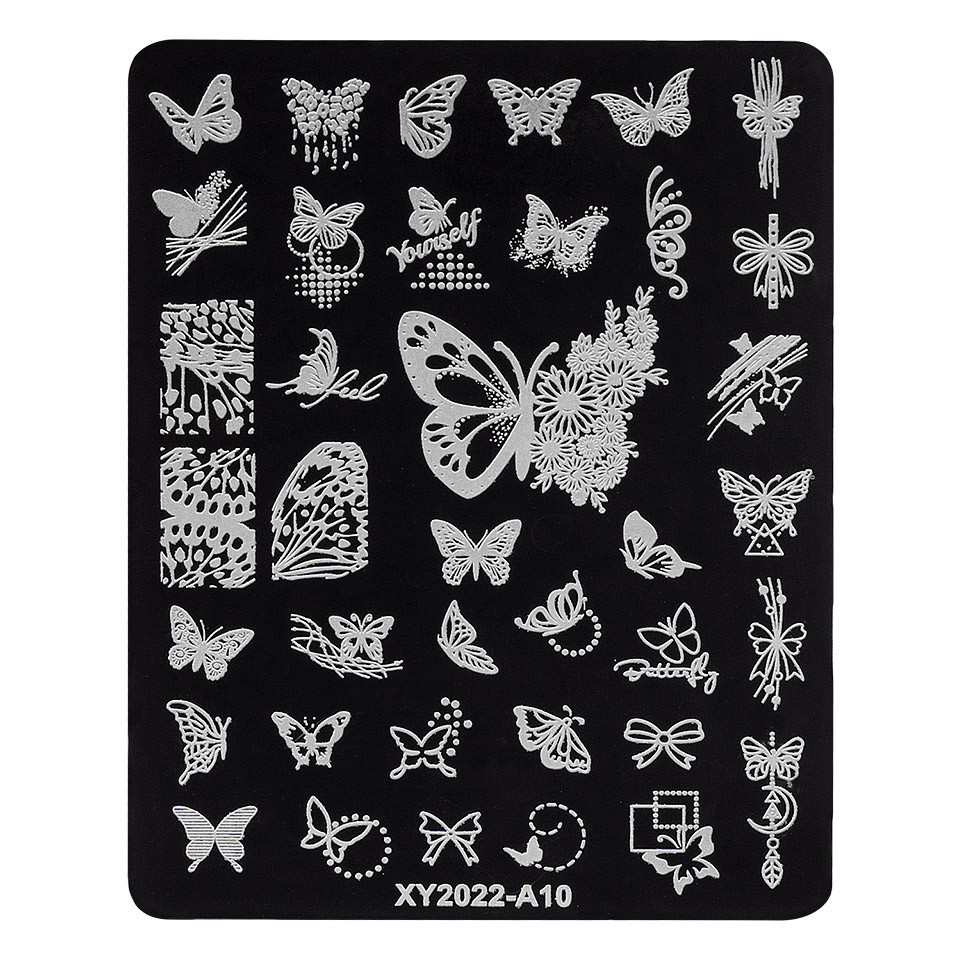 Matrita Metalica Stampila Unghii LUXORISE, Fly Butterfly A10