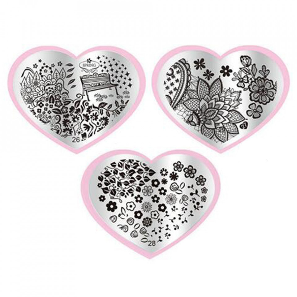 Matrita Metalica Stampila Unghii – Nature Love Story kitunghii.ro