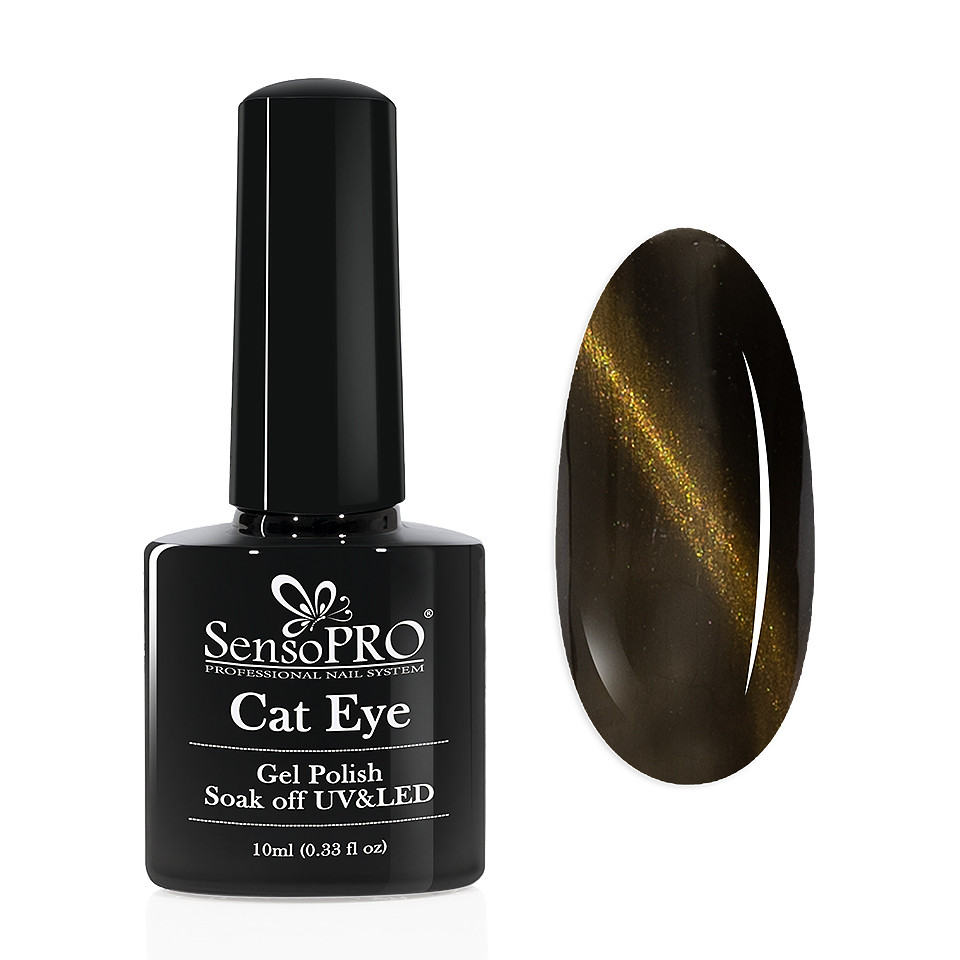 Oja Semipermanenta Cat Eye SensoPRO 10ml – #034 Gold Dust kitunghii imagine noua