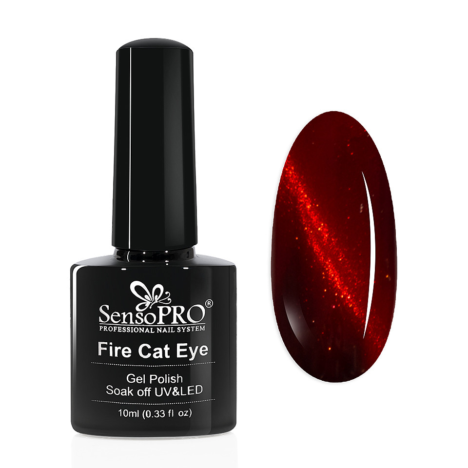 Oja Semipermanenta Fire Cat Eye SensoPRO 10 ml #08 kitunghii.ro Oja Fire Cat Eye SensoPRO 10ml
