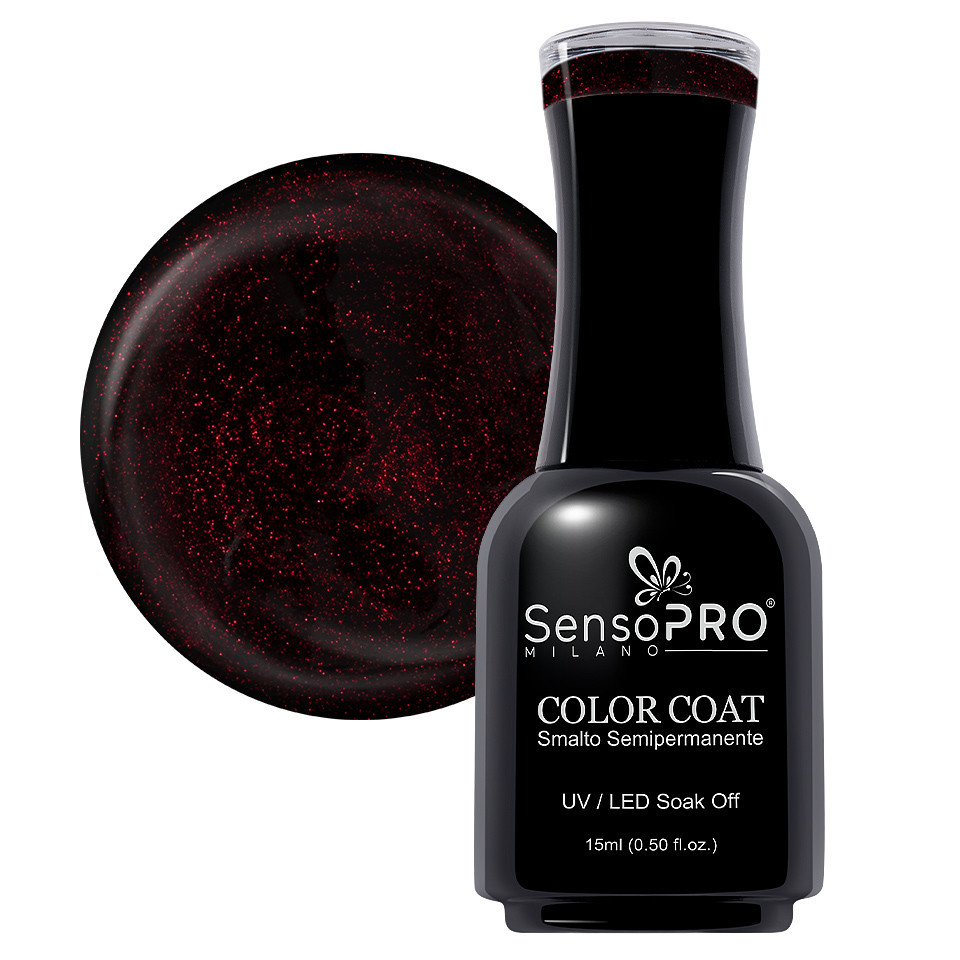 Oja Semipermanenta SensoPRO Milano 15ml, Red Diamonds #078