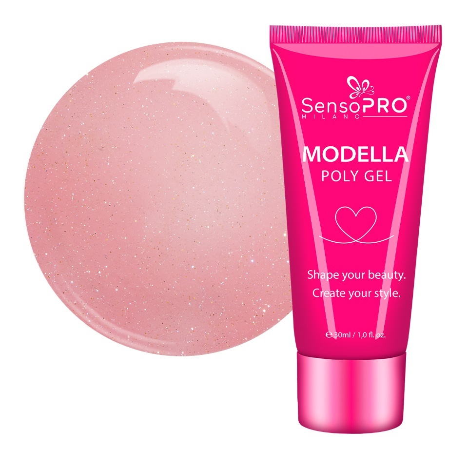 Polygel MODELLA SensoPRO Milano - Rosé Glow, 30ml