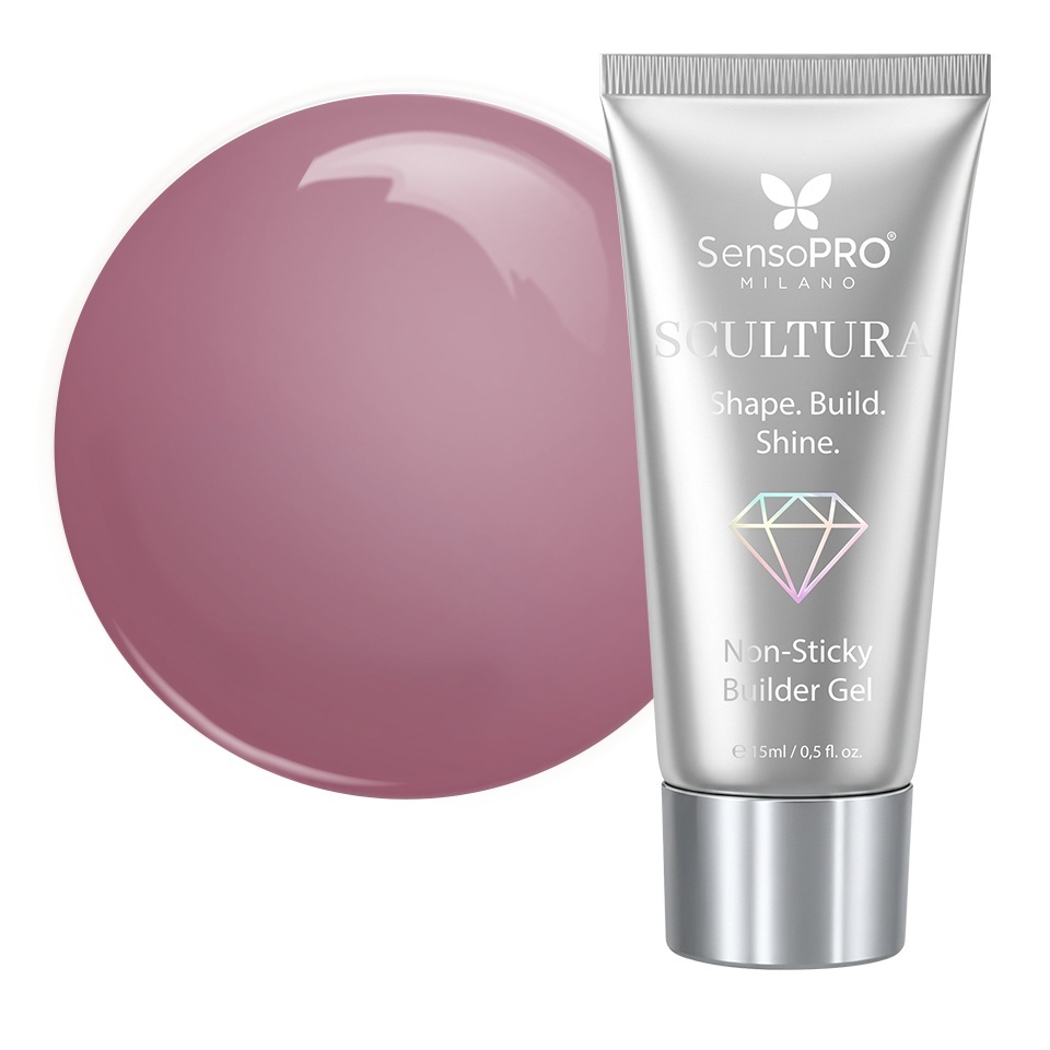 Gel de construcție SCULTURA Non Sticky SensoPRO Milano - Mulberry Veil, 15ml