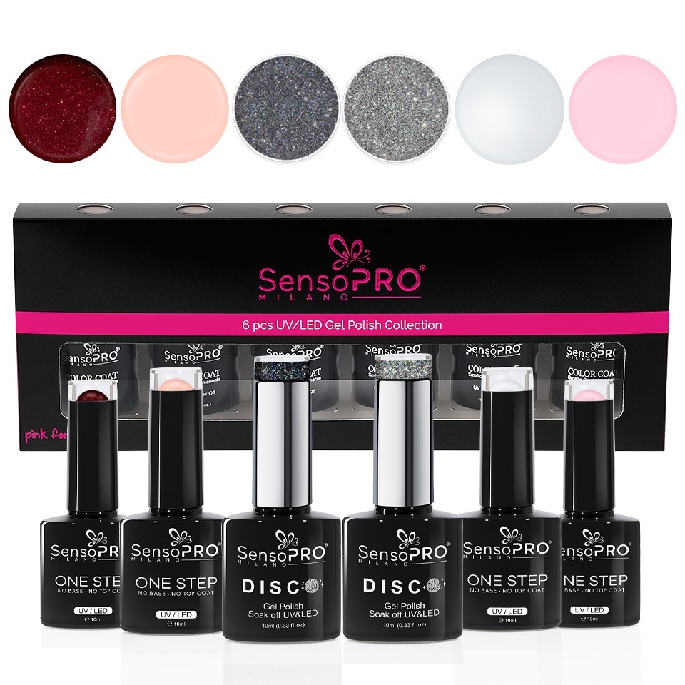 Set 6 Oje Semipermanente 10ml SensoPRO Milano, Super Star – Set Oje Semipermanente SensoPRO Milano