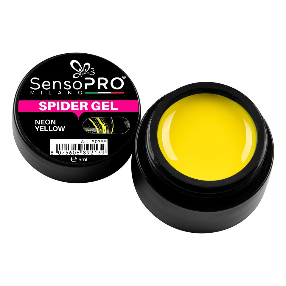 Spider Gel SensoPRO Neon Yellow, 5 ml kitunghii.ro imagine noua 2022