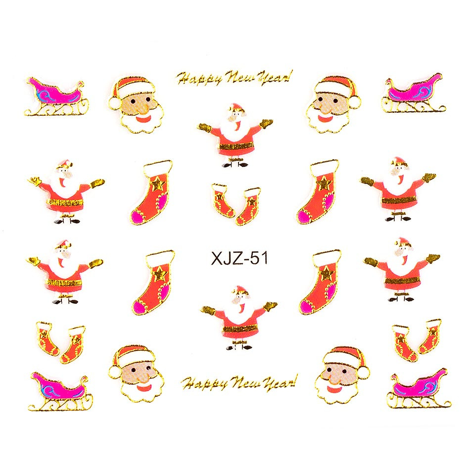 Sticker 3D Unghii LUXORISE, Santa's Specials XJZ-51