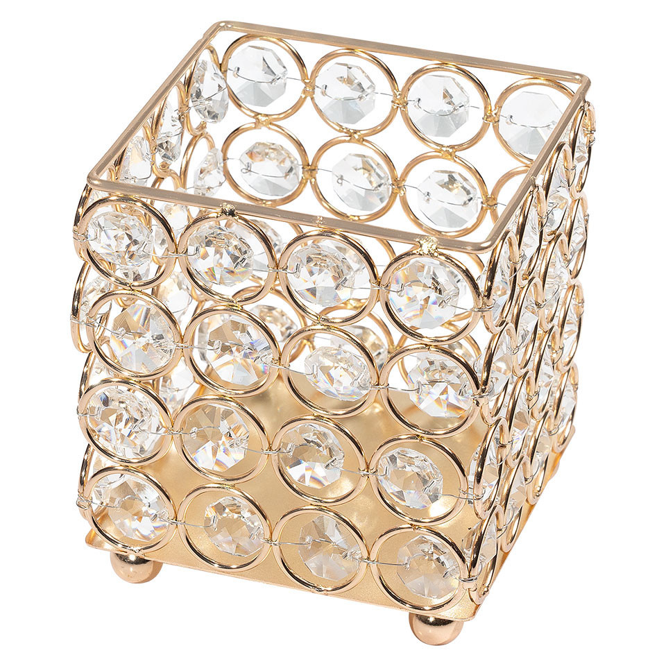 Suport Pensule Unghii Diamond Crystal LUXORISE, Gold Accesorii imagine noua