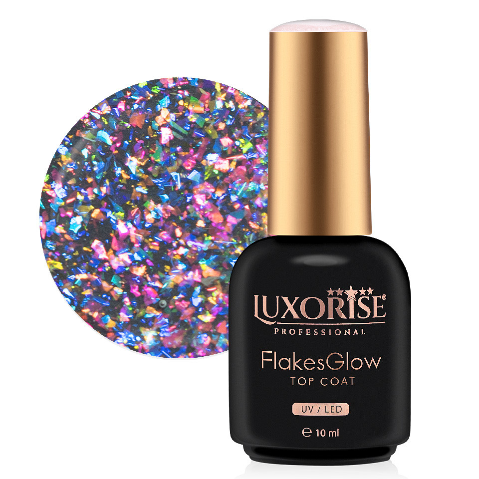 Top Coat LUXORISE – FlakesGlow, Unicorn Magic 10ml 10ml