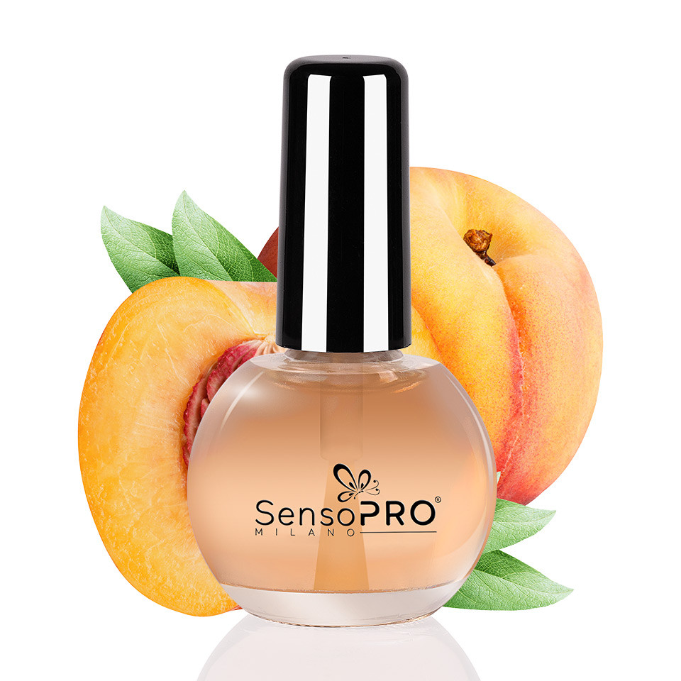 Ulei Cuticule cu Pensula Peach SensoPRO, 15 ml kitunghii.ro imagine