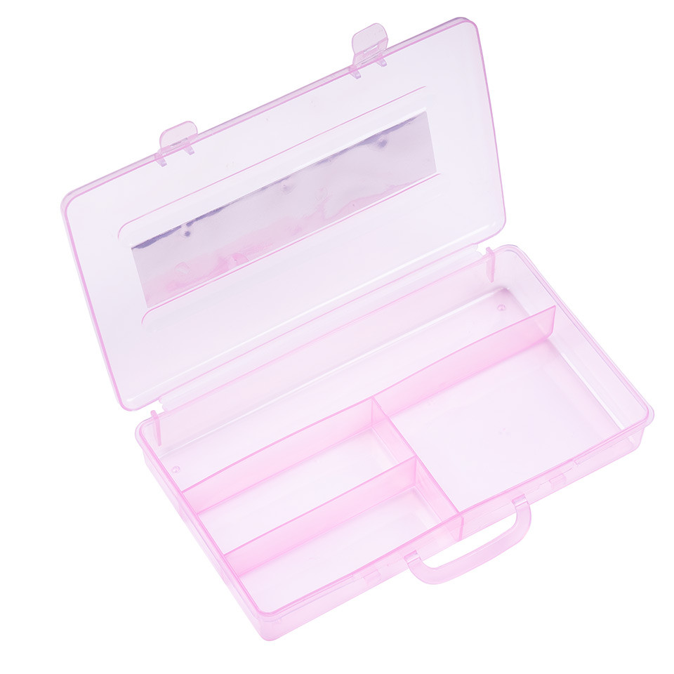Cutie Manichiura Compartimentata SensoPRO – Recipient Nail – Art cu 4 Sloturi Sweet Pink Accesorii imagine 2022