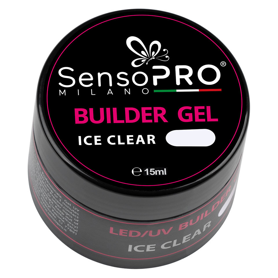Gel Constructie Unghii SensoPRO Milano 15ml - Ice Clear