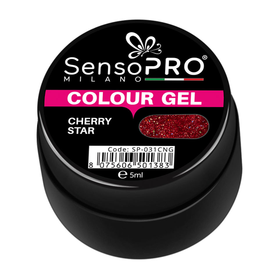 Gel UV Colorat Cherry Star 5ml, SensoPRO Milano