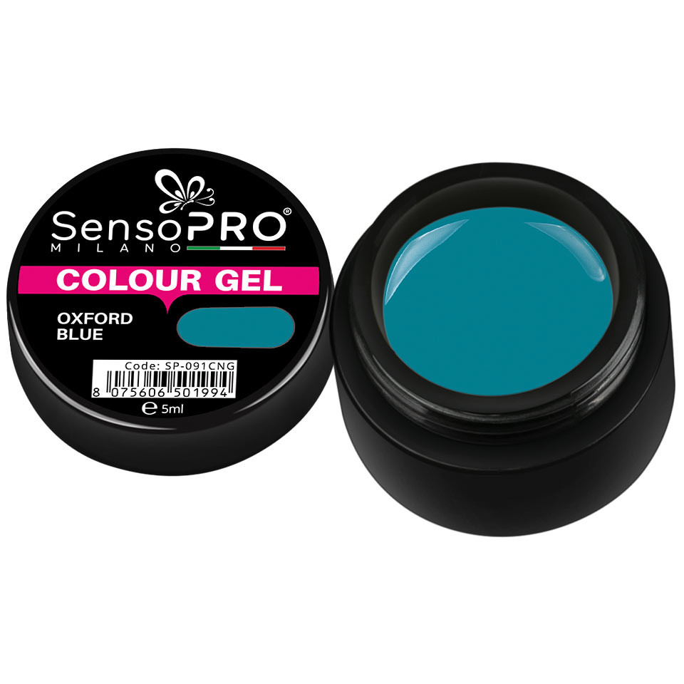 Gel UV Colorat Oxford Blue 5ml, SensoPRO Milano 5ml imagine pret reduceri