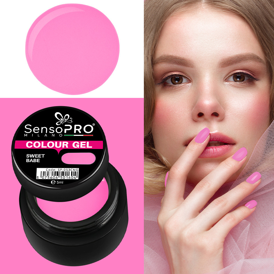 Gel UV Colorat Sweet Babe 5ml, SensoPRO Milano
