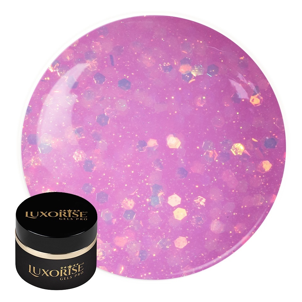 Gel UV Constructie Unghii RevoFlex LUXORISE 15ml, Crystal Galaxy