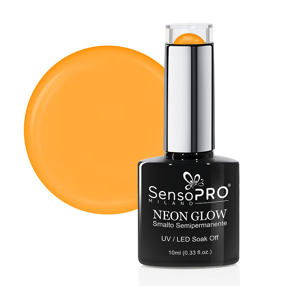 Oja Semipermanenta Neon Glow SensoPRO 10ml #02 Delicious Orange