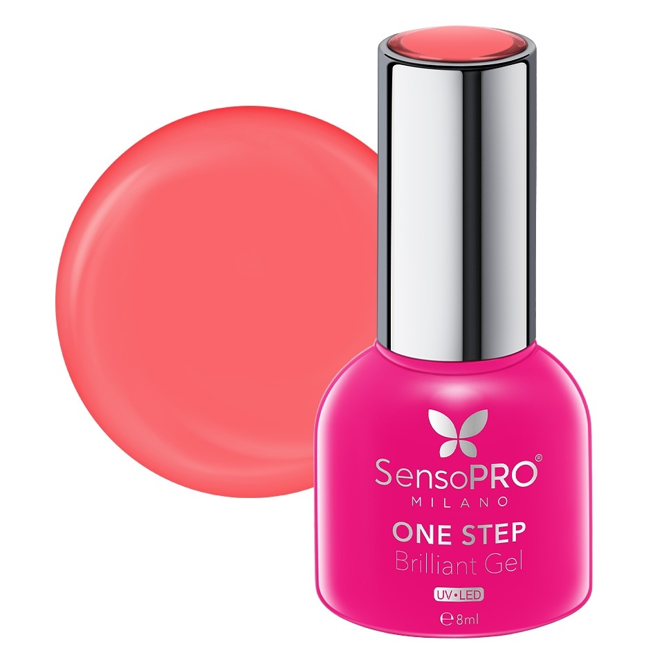 Oja Semipermanenta One Step Brilliant Gel SensoPRO Milano 8ml, Flamingo Rush #109 – Oja One Step SensoPRO 8ml SensoPRO Milano