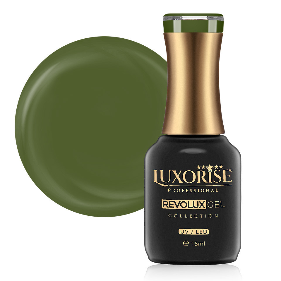 Oja Semipermanenta Revolux LUXORISE – Olive Shade 15ml kitunghii imagine noua