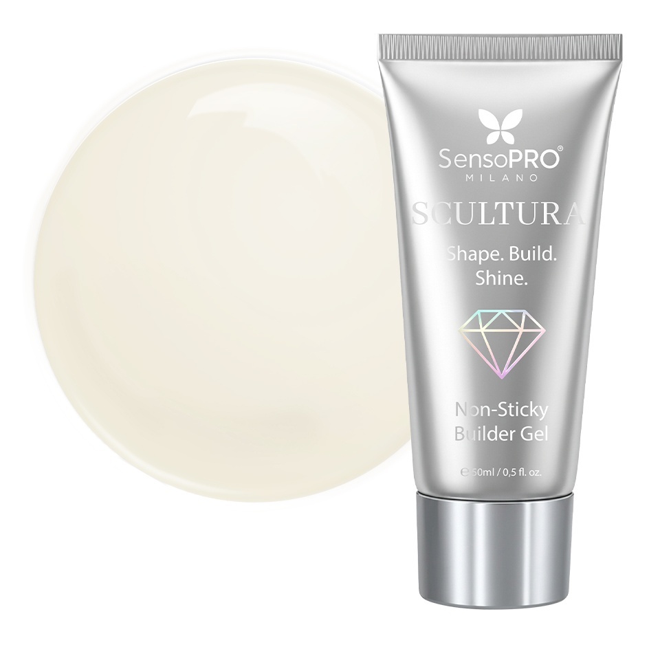 Gel de construcție SCULTURA Non Sticky SensoPRO Milano - Charming Ivory, 50ml