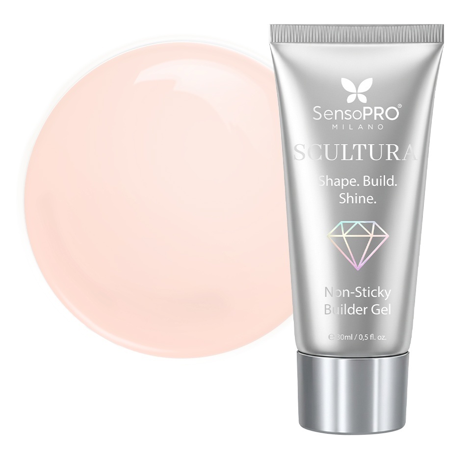 Gel de construcție SCULTURA Non Sticky SensoPRO Milano - Soft Nude, 30ml