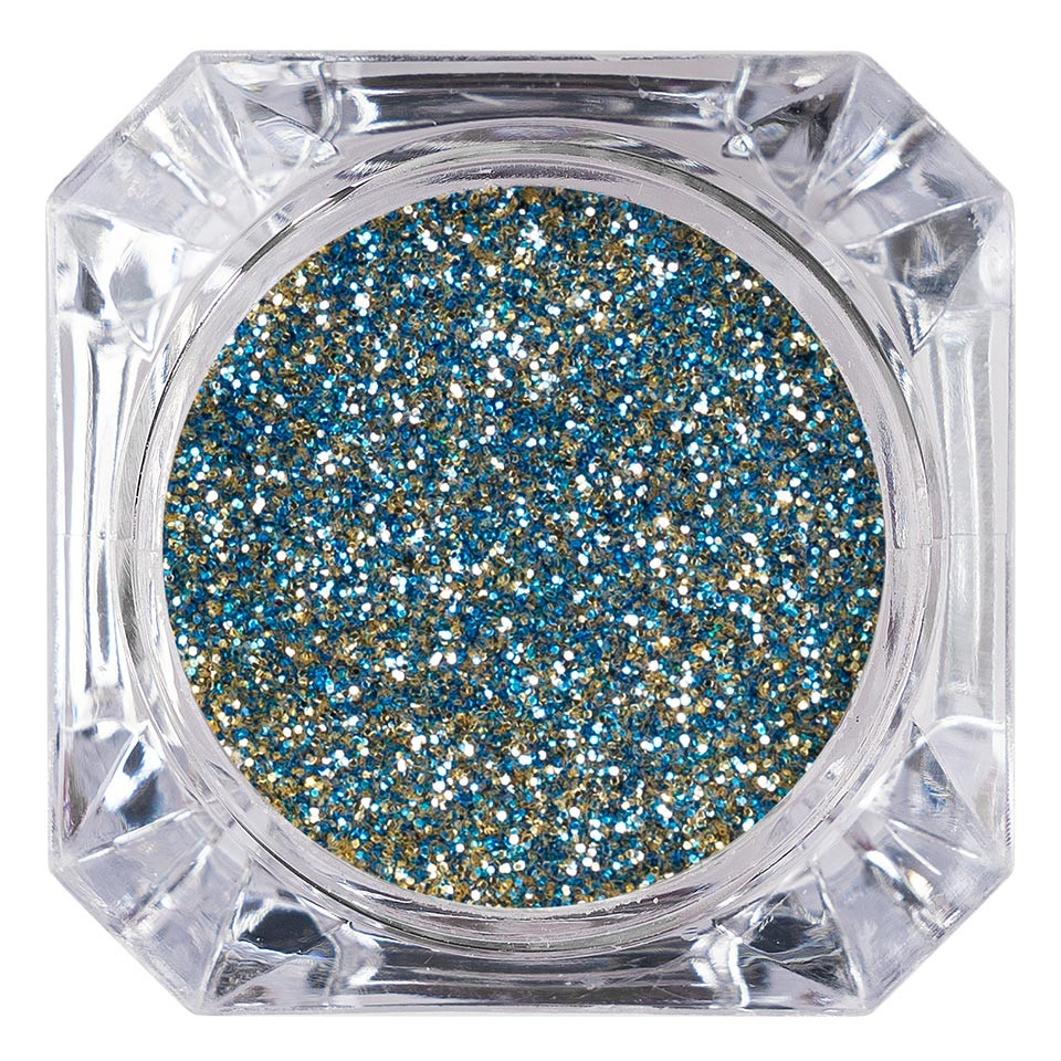 Sclipici Glitter Unghii Pulbere LUXORISE, Blue Glow #53 kitunghii.ro Nail Art