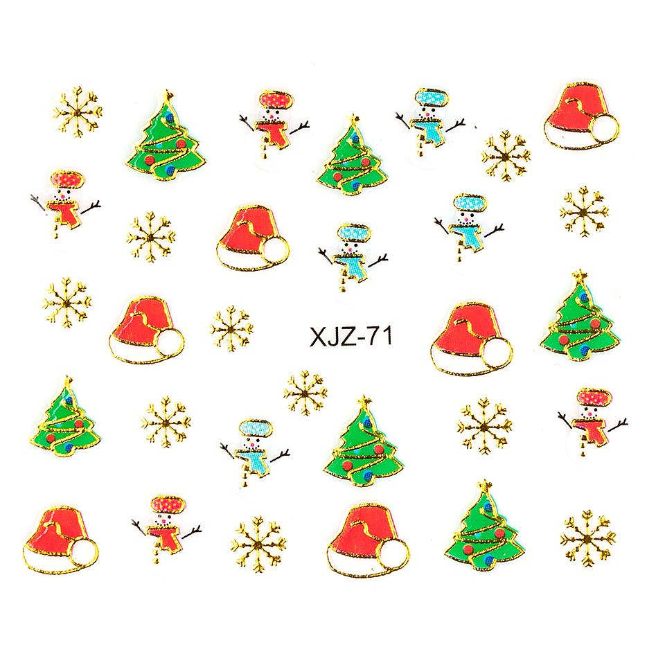 Sticker 3D Unghii LUXORISE, Holiday Fun XJZ-71 kitunghii,LUXORISE Nail Art,Sticker,Unghii,LUXORISE,Holiday,Fun,XJZ-71,Nail,Art,Ornamente,Craciun