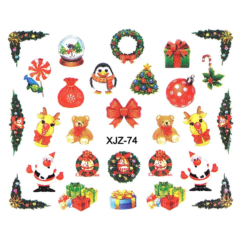 Sticker 3D Unghii LUXORISE, Holiday Magic XJZ-74 kitunghii,LUXORISE Nail Art,Sticker,Unghii,LUXORISE,Holiday,Magic,XJZ-74,Nail,Art,Ornamente,Craciun