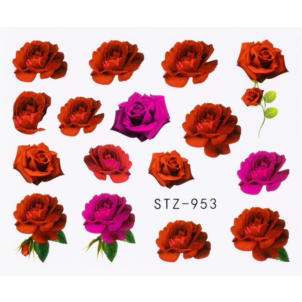 Tatuaj Unghii LUXORISE Flower Rose, STZ-953 Art imagine noua