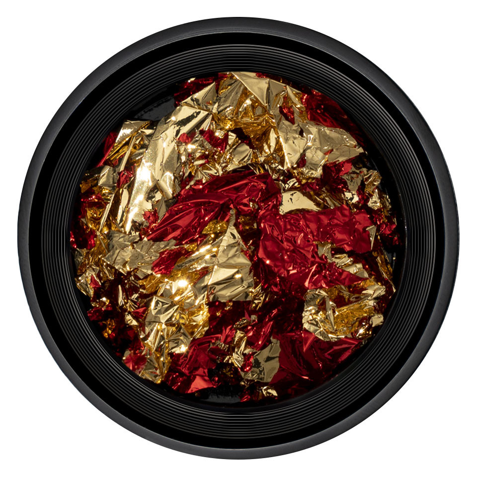 Foita Unghii LUXORISE – Unique Red & Gold #07 kitunghii.ro Foita Creponata Unghii