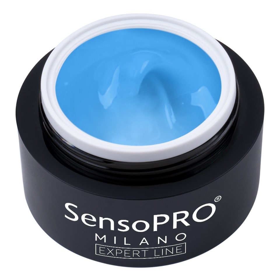 Gel Constructie Unghii Expert Line SensoPRO Milano - Cotton Blue 15ml – Geluri UV Constructie SensoPRO Milano Albastru