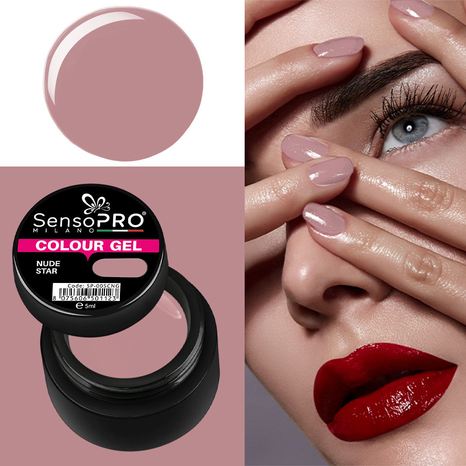 Gel UV Colorat Nude Star 5ml, SensoPRO Milano