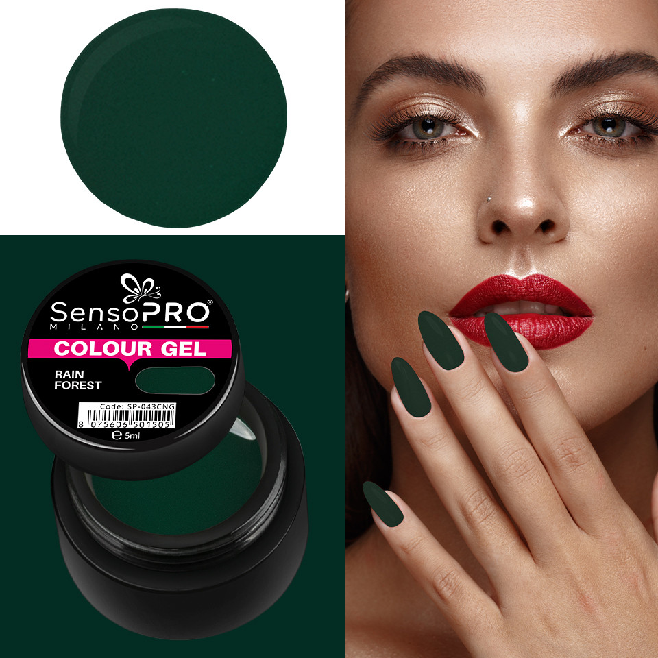 Gel UV Colorat Rain Forest 5ml, SensoPRO Milano