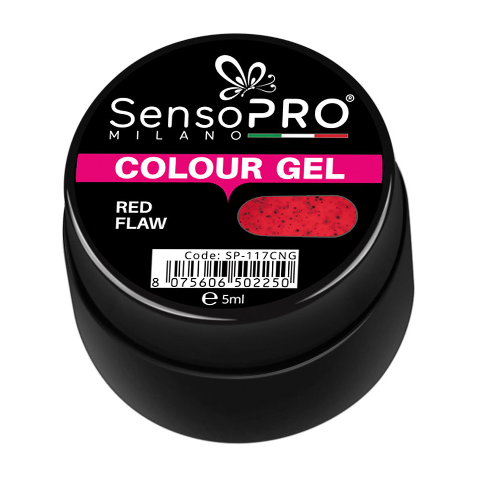 Gel UV Colorat Red Flaw 5ml, SensoPRO Milano