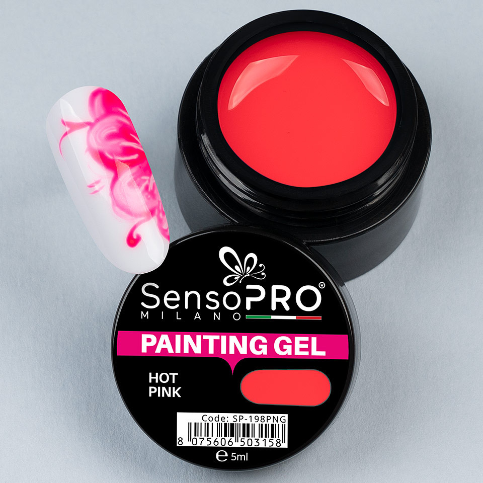 Gel UV Pictura Unghii Hot Pink 5ml, SensoPRO Milano 5ml imagine 2022