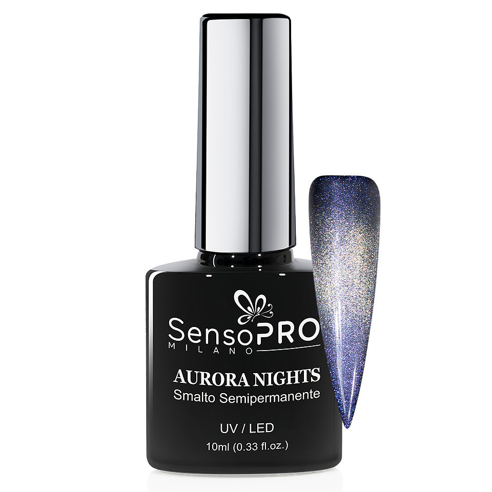 Oja Semipermanenta Aurora Nights SensoPRO Milano 10ml, Iceland Glare 08 kitunghii imagine noua