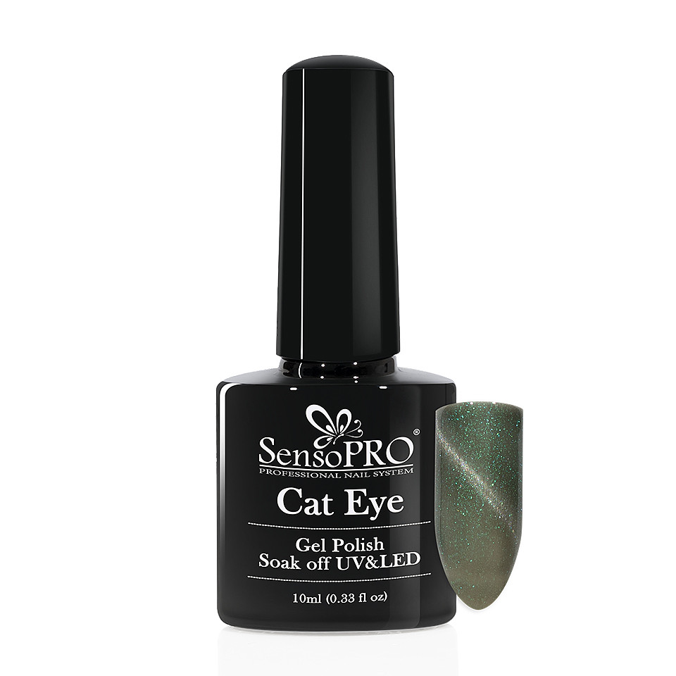 Oja Semipermanenta Cat Eye SensoPRO 10ml – #033 Fairy Green kitunghii imagine noua