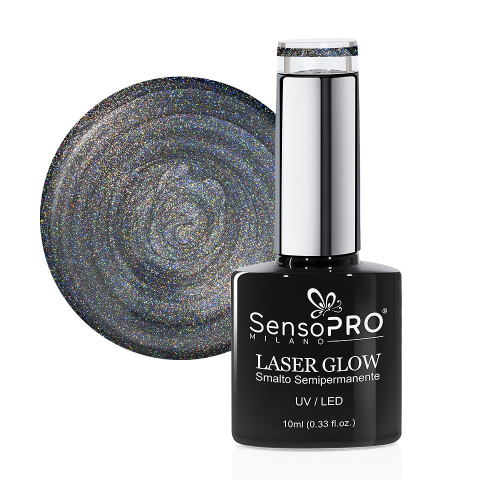 Oja Semipermanenta Holografica Laser Glow SensoPRO Milano 10ml, Magic Dust #12 10ML