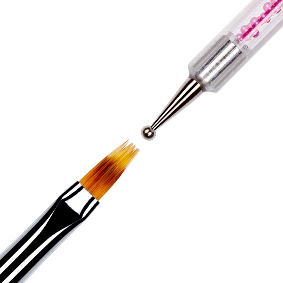 Pensula Unghii pentru Ombre, cu doua capete #01 LUXORISE kitunghii.ro imagine pret reduceri