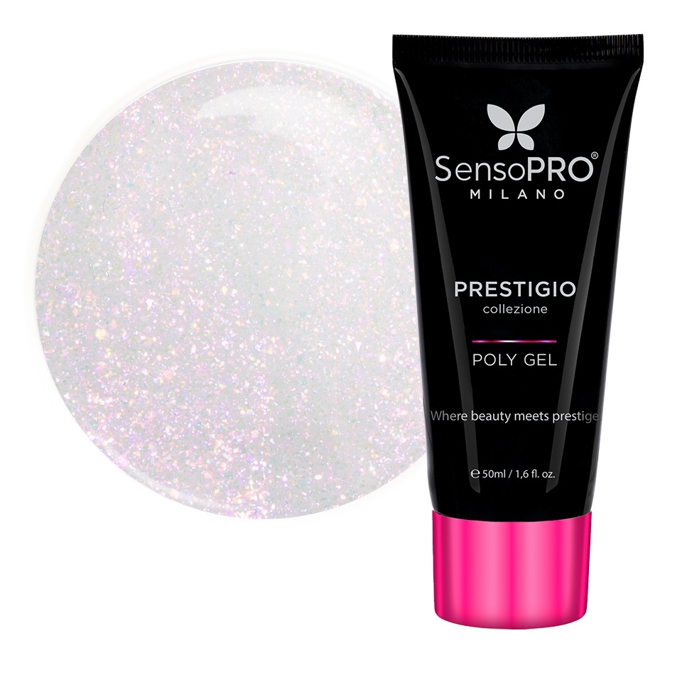 Polygel PRESTIGIO SensoPRO Milano - Frosty Blush, 50ml – Polygel - PRESTIGIO SensoPRO Milano Roz