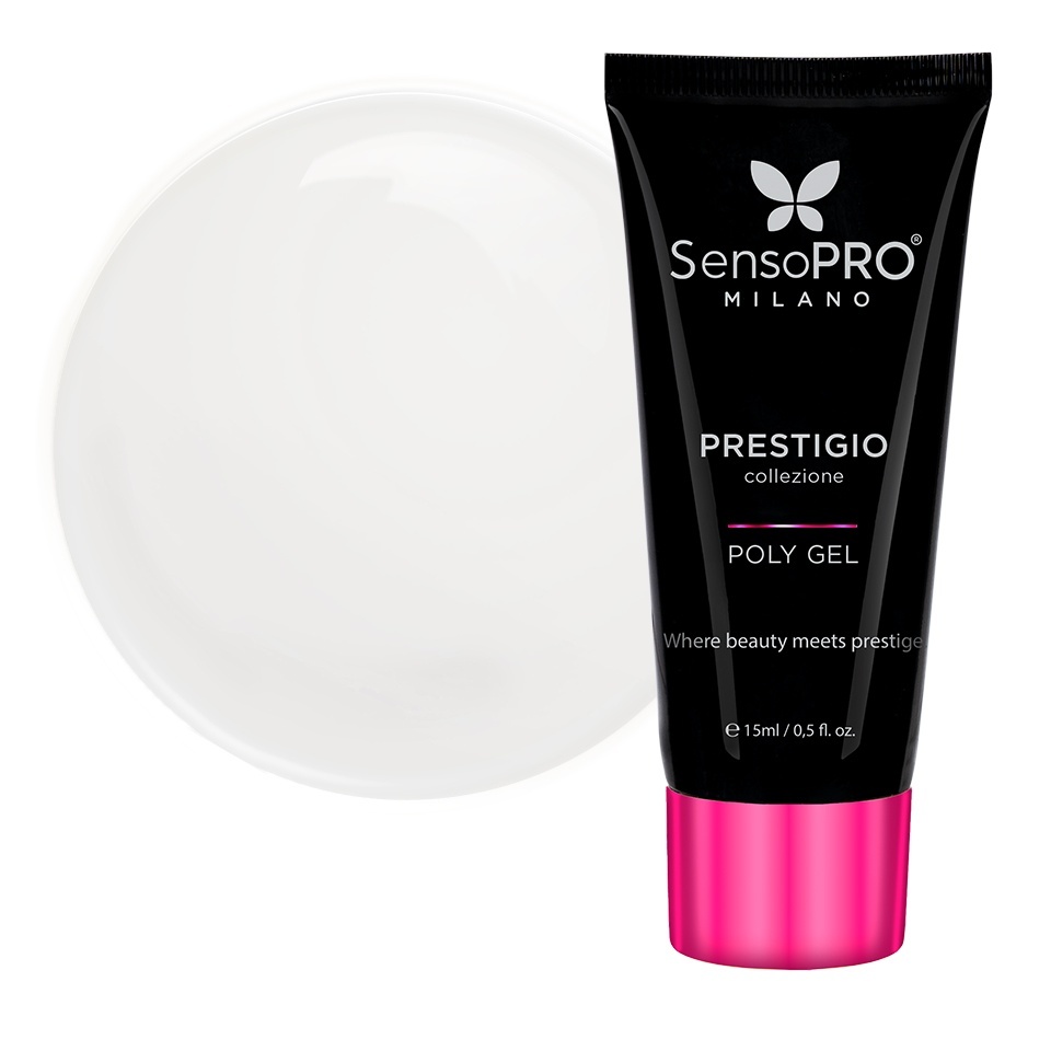 Polygel PRESTIGIO SensoPRO Milano - Milky White, 15ml – Polygel - PRESTIGIO SensoPRO Milano Nude