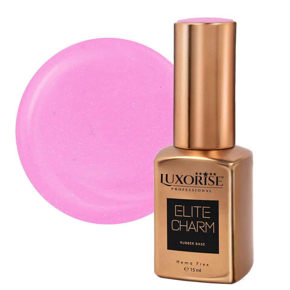 Rubber Base Hema Free LUXORISE ELITE CHARM – Pink Brilliance 15ml 15ml